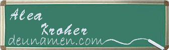 Alea Kroher Visitenkarte